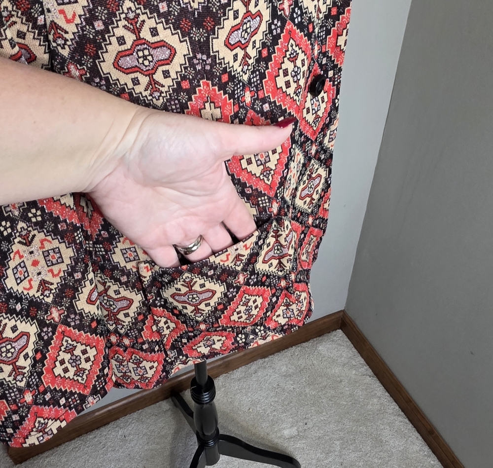 Vintage Women's Diamond Patterned Blazer Jacket S… - image 6